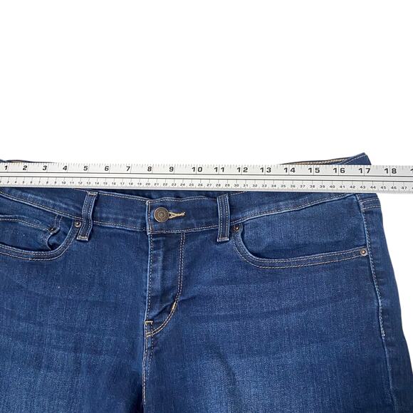 Levi's Blue Denim Jean Mid Rise Mid Length Stretch Shorts SZ 31 - Picture 8 of 12
